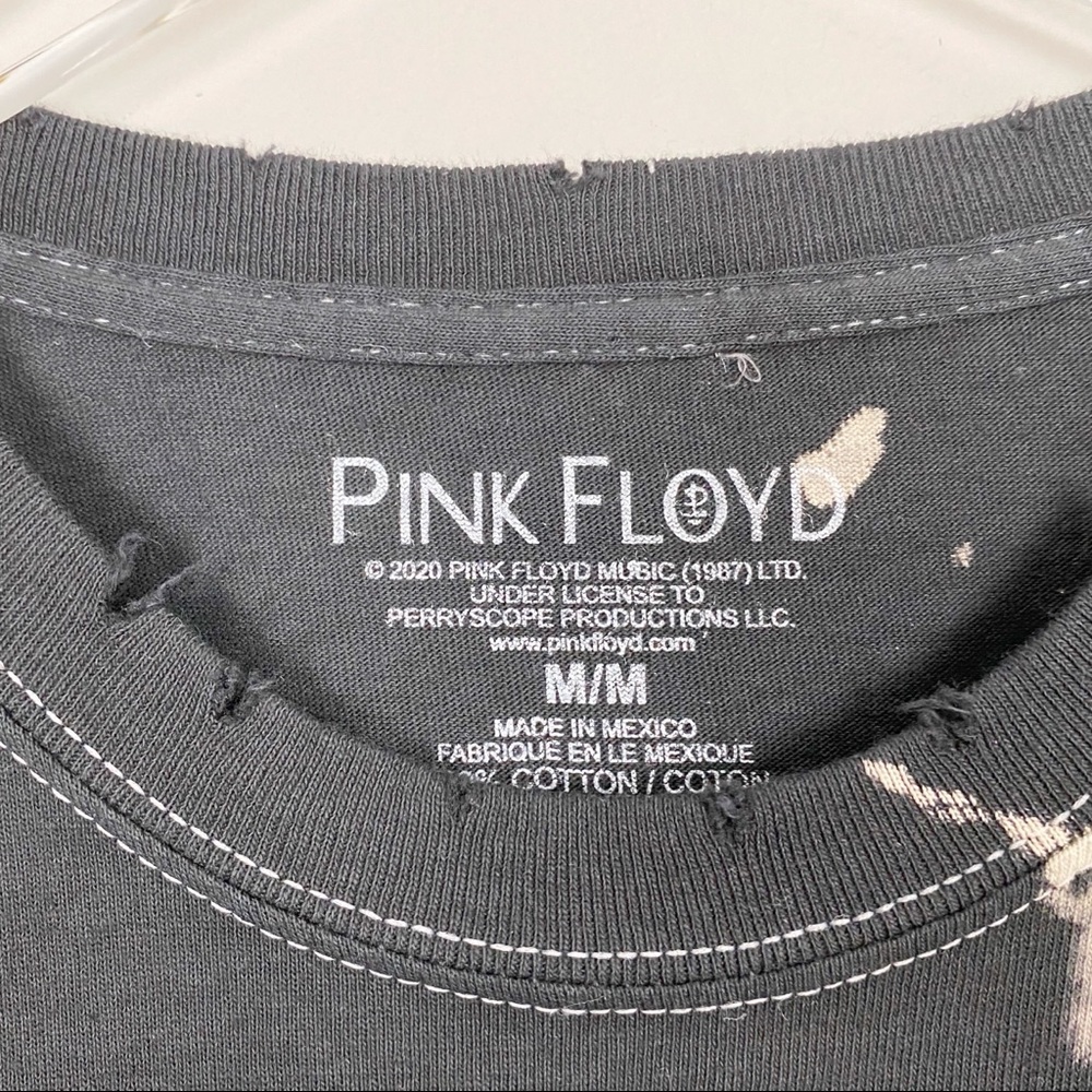 PINK FLOYD Tie Dye Bleached Graphic Band Tee New - Picture 5 of 5